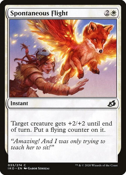 Spontaneous Flight - Ikoria: Lair of Behemoths Magic: The Gathering trading card