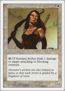 D'Avenant Archer - Fifth Edition (5ED) #23 - Common Magic: The Gathering Trading Card