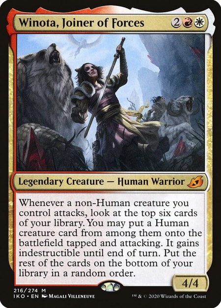 Winota, Joiner of Forces - Ikoria: Lair of Behemoths Magic: The Gathering trading card