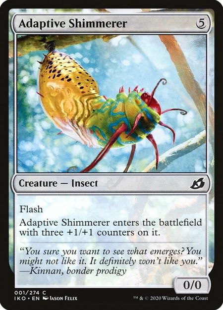Adaptive Shimmerer trading card from Ikoria: Lair of Behemoths Adaptive Shimmerer - Ikoria: Lair of Behemoths Magic: The Gathering trading card