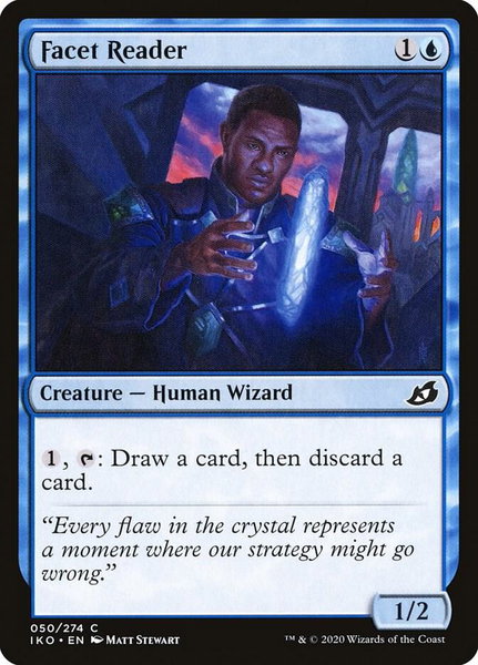Facet Reader trading card from Ikoria: Lair of Behemoths Facet Reader - Ikoria: Lair of Behemoths Magic: The Gathering trading card
