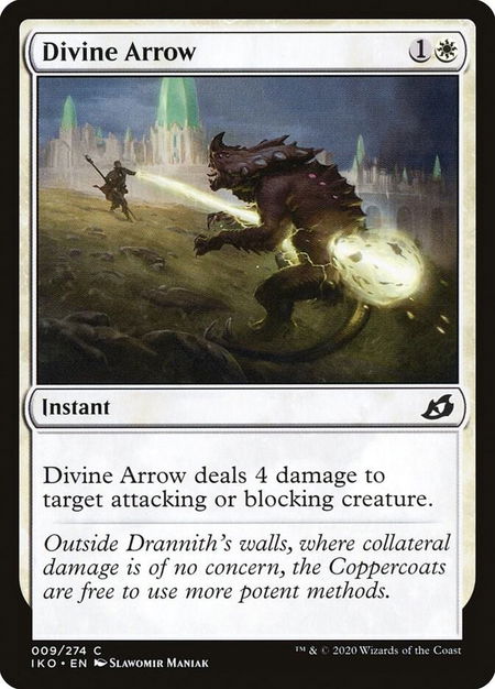Divine Arrow trading card from Ikoria: Lair of Behemoths Divine Arrow - Ikoria: Lair of Behemoths Magic: The Gathering trading card