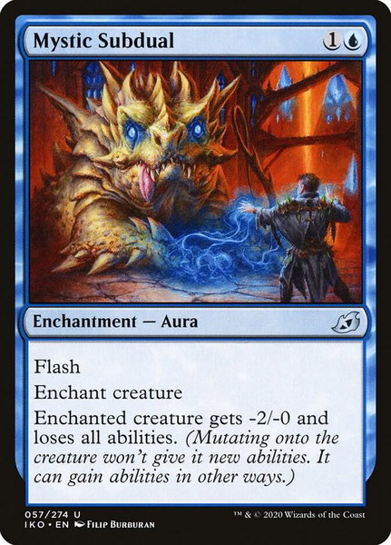Mystic Subdual trading card from Ikoria: Lair of Behemoths Mystic Subdual - Ikoria: Lair of Behemoths Magic: The Gathering trading card