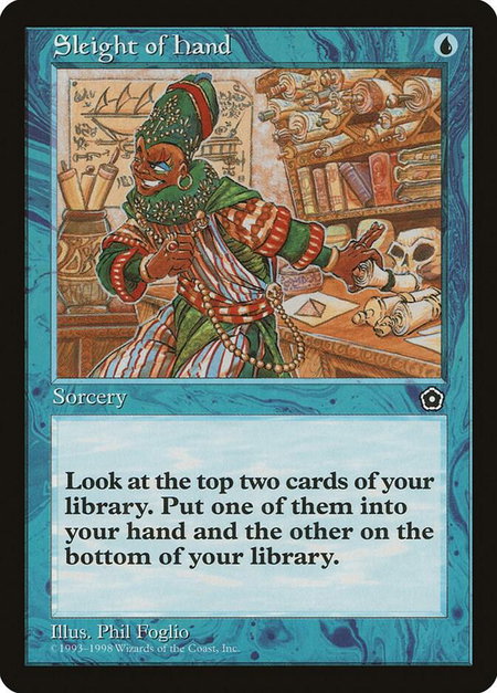 Sleight of Hand - Portal Second Age Magic: The Gathering trading card
