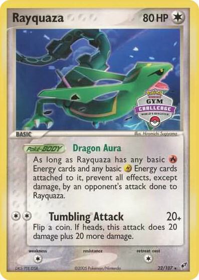 Rayquaza - 22/107 (2004-2005 Gym Challenge) trading card from League & Championship Cards Rayquaza - 22/107 (2004-2005 Gym Challenge) - League & Championship Cards Pokémon trading card