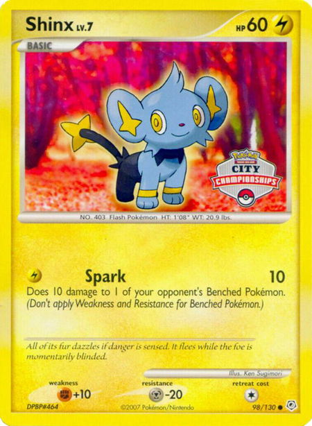 Shinx - 98/130 (City Championships) - Nintendo Promos Pokémon trading card