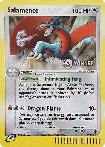Salamence - 19/97 (e-League) [Winner] - Nintendo Promos Pokémon trading card