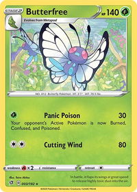 Butterfree - SWSH02: Rebel Clash (SWSH02) #003/192 - Rare Pokémon Trading Card