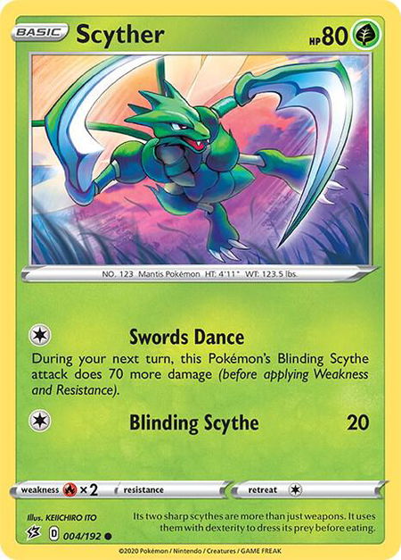 Scyther - SWSH02: Rebel Clash Pokémon trading card