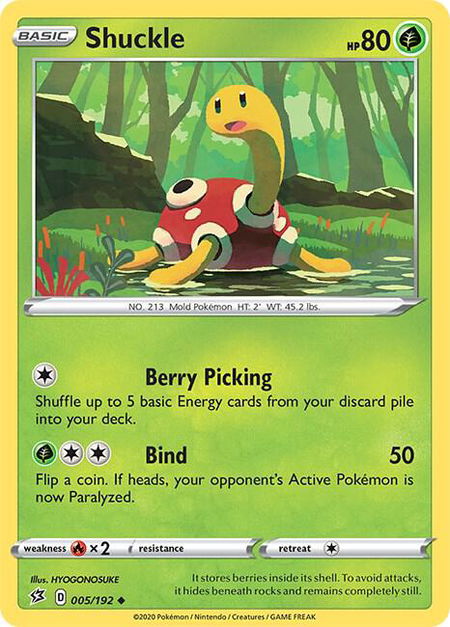 Shuckle - SWSH02: Rebel Clash Pokémon trading card