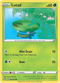 Lotad - SWSH02: Rebel Clash (SWSH02) #007/192 - Common Pokémon Trading Card