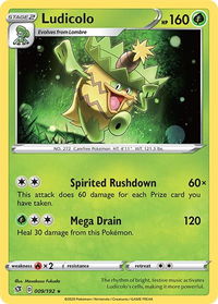 Ludicolo - SWSH02: Rebel Clash (SWSH02) #009/192 - Rare Pokémon Trading Card