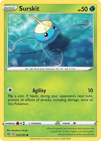 Surskit - SWSH02: Rebel Clash (SWSH02) #010/192 - Common Pokémon Trading Card