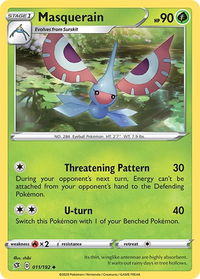 Masquerain - SWSH02: Rebel Clash (SWSH02) #011/192 - Uncommon Pokémon Trading Card