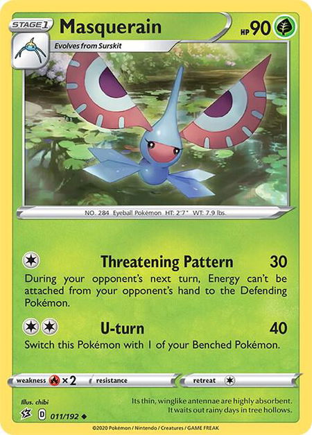 Masquerain - SWSH02: Rebel Clash Pokémon trading card