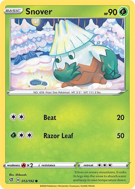 Snover - SWSH02: Rebel Clash Pokémon trading card