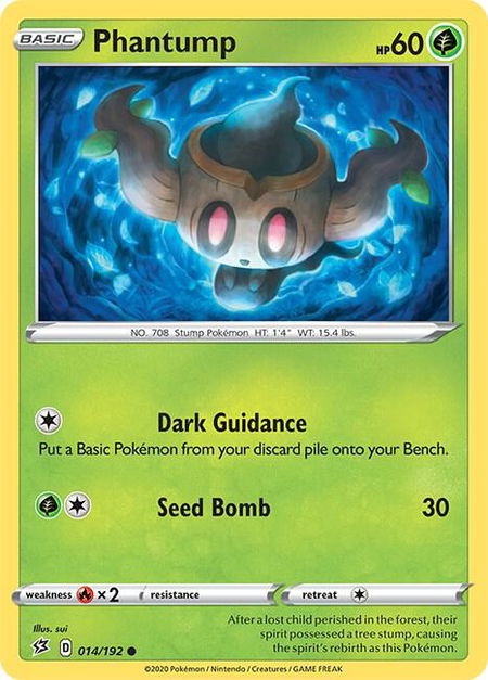 Phantump - SWSH02: Rebel Clash Pokémon trading card