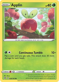 Applin (20) - SWSH02: Rebel Clash (SWSH02) #020/192 - Common Pokémon Trading Card