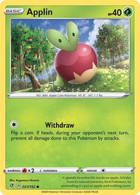 Applin (21) - SWSH02: Rebel Clash (SWSH02) #021/192 - Common Pokémon Trading Card