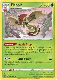 Flapple - SWSH02: Rebel Clash (SWSH02) #022/192 - Holo Rare Pokémon Trading Card