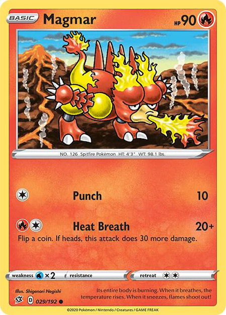 Magmar - SWSH02: Rebel Clash Pokémon trading card