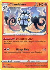 Chandelure - SWSH02: Rebel Clash (SWSH02) #033/192 - Holo Rare Pokémon Trading Card