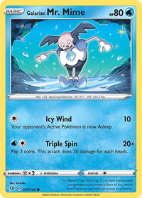Galarian Mr. Mime - SWSH02: Rebel Clash (SWSH02) #037/192 - Common Pokémon Trading Card