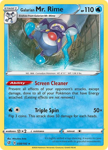 Galarian Mr. Rime - SWSH02: Rebel Clash Pokémon trading card