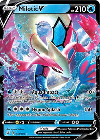 Milotic V - SWSH02: Rebel Clash (SWSH02) #043/192 - Ultra Rare Pokémon Trading Card