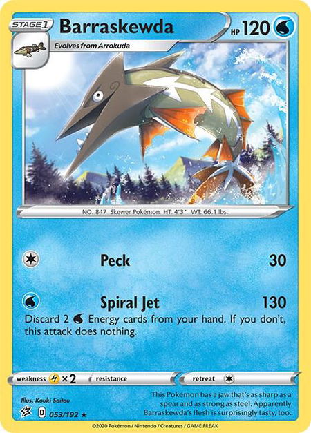 Barraskewda - SWSH02: Rebel Clash Pokémon trading card