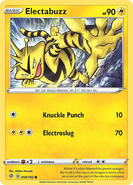 Electabuzz - SWSH02: Rebel Clash Pokémon trading card