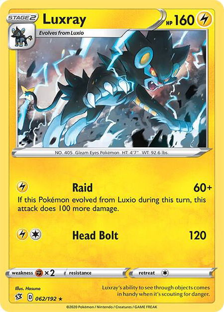 Luxray - SWSH02: Rebel Clash Pokémon trading card