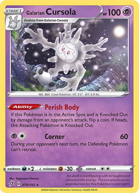 Galarian Cursola - SWSH02: Rebel Clash Pokémon trading card