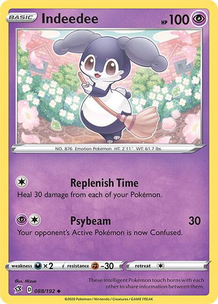 Indeedee - SWSH02: Rebel Clash Pokémon trading card