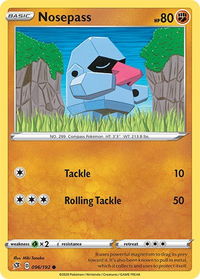 Nosepass - SWSH02: Rebel Clash (SWSH02) #096/192 - Common Pokémon Trading Card