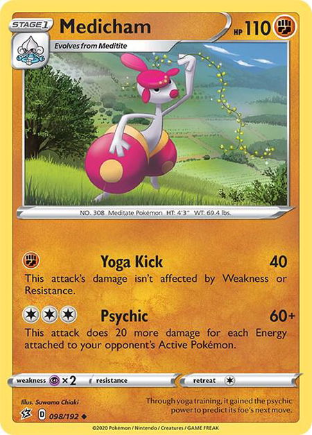 Medicham - SWSH02: Rebel Clash Pokémon trading card