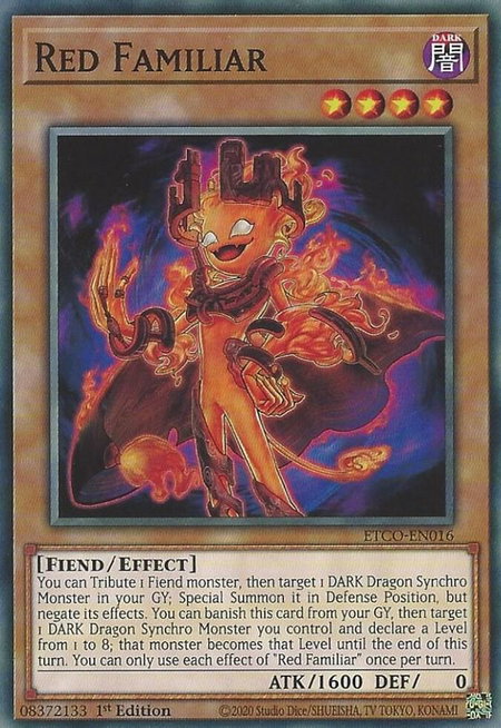 Red Familiar - Eternity Code YuGiOh trading card