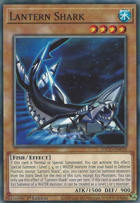 Lantern Shark - Eternity Code YuGiOh trading card