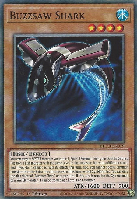 Buzzsaw Shark - Eternity Code YuGiOh trading card