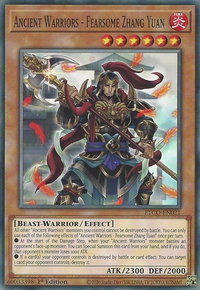 Ancient Warriors - Fearsome Zhang Yuan - Eternity Code (ETCO) #ETCO-EN021 - Common / Short Print YuGiOh Trading Card