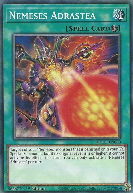 Nemeses Adrastea - Eternity Code YuGiOh trading card