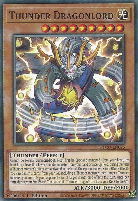 Thunder Dragonlord - Eternity Code YuGiOh trading card
