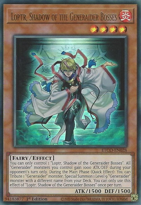 Loptr, Shadow of the Generaider Bosses - Eternity Code YuGiOh trading card