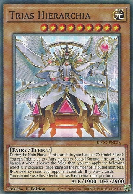Trias Hierarchia - Eternity Code YuGiOh trading card