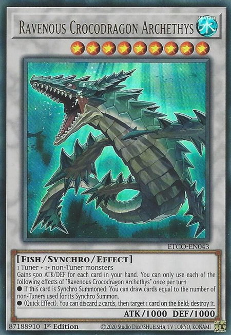 Ravenous Crocodragon Archethys - Eternity Code YuGiOh trading card