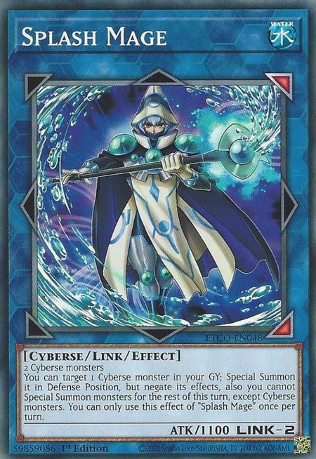 Splash Mage - Eternity Code YuGiOh trading card