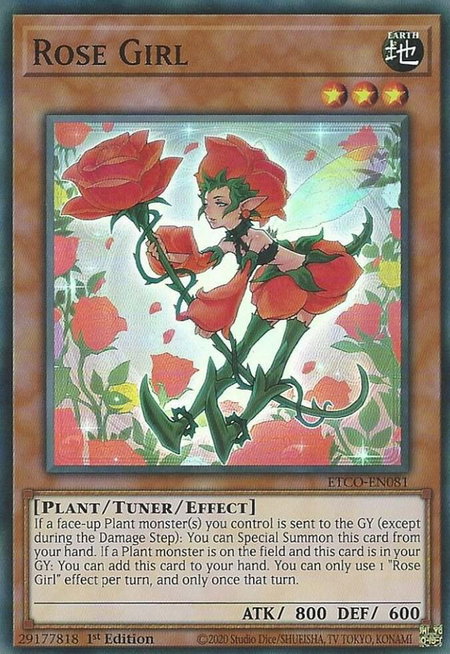 Rose Girl - Eternity Code YuGiOh trading card