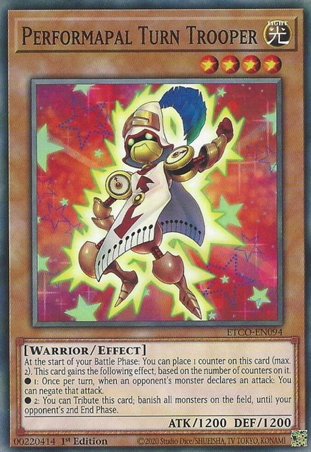 Performapal Turn Trooper - Eternity Code YuGiOh trading card