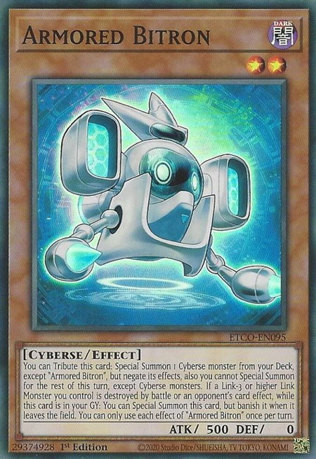 Armored Bitron - Eternity Code YuGiOh trading card