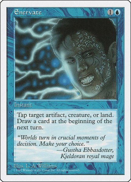 Enervate - Fifth Edition Magic: The Gathering trading card